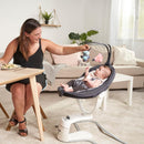 Babymoov Babyschaukel Swoon Motion Zink - inkl. 8 Melodien, 360° Sitzfläche, verstellbare Rückenlehne und Bewegungsmelder, 1 Stück (1er Pack)