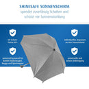 reer ShineSafe Kinderwagen-Sonnenschirm | UV-Schutz (UPF 80+) | universal passend für Kombi- & Sportwagen | Sonnenschutz mit Drehgelenk | aus 100% ...