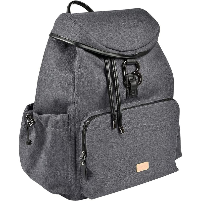 BÉABA, Wickeltasche, Wickelrucksack, Großes Fassungsvermögen 22 l, 13 Aufbewahrungsfächer, Umfangreiches Zubehör, Waterproof, Tasche Vancouver, Dunkelgrau