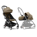 Stokke YOYO3 Kinderwagen mit Neugeborenen Set - Enthält schwarzen Rahmen, YOYO 6 + Textilset (Toffee) & 0 + Neugeborenen Set (Toffee)