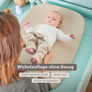 Nattou Changing Mat 50x70 cm - Washable and Waterproof Changing Pad on PU Foam - Lightweight and Soft Baby Changing Pad - Changing Mat with Raised Edges - Beige