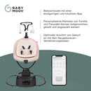 Babymoov elektrische Babyschaukel Swoon Evolution Connect Mocca - mit Smartphone App - Musikstreaming, Aufnahme und Abspielen von personalisierten Melodien - 360° rotierbarer Sitz