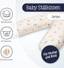 Julius Zöllner Jersey Stillkissen ca. 190 cm | Füllung 42 Liter EPS-Mikroperlen | Made in Germany | Bezug aus 100% Baumwoll-Jersey | OEKO-TEX® STAN...