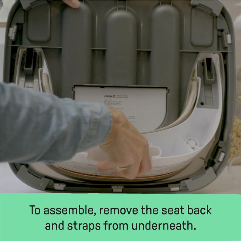 Ingenuity 2 in 1 Sitzerhöhung Stuhl, Babysitzerhöhung & Kleinkindersitz mit abnehmbaren Tablett, Essen & Fütterung Sitz für Kleinkinder, leicht zu reinigen, ideal für unterwegs, Blau, ab 6 Monaten