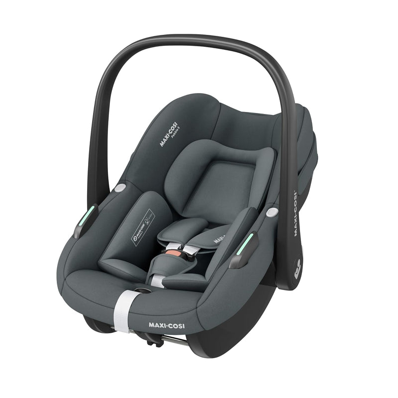 Maxi-Cosi Pebble S i-Size, Babyschale, 0–15 Monate, 0–13 kg, 40–83 cm, leichter i-Size Kindersitz, Click&Go-Installation, G-CELL Seitenaufprallschutz, Sitzverkleinerer, Tonal Graphite