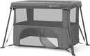 Kinderkraft CAMI baby cot 3 in 1, travel cot for babies from birth to 3 years, playpen function, easy and compact folding, travel backpack included, two levels, gray