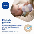 MAM Easy Start Babyflasche, 320 ml, Anti-Kolik-Flasche für gemischtes Stillen, reduziert Luftblasen und das Risiko von Koliken, Zubehör für Neugebo...