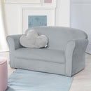 roba Lil Sofa children’s sofa with armrests for girls and boys – comfortable children’s couch – grey velvet fabric – seating furniture for babies and nurseries