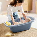 Rotho Babydesign Baby Badewanne Bella Bambina - Blaue Badewanne speziell für Babys und Kinder - Ideal für sicheres und komfortables Baden