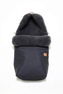Kaiser 6540725 Natura Graphit Lammfell Fußsack, schwarz