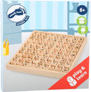 small foot Multiplizier-Tabelle aus Holz, Lernspiel zum Erlernen des kleinen 1x1, für Kinder ab 6 Jahren, 11059 Spielzeug, Mehrfarbig