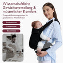 Momcozy Babytrage – Baby Carrier für Kleinkind(3–24 Monate) · Ohne Einsätze · Ergonomische M-Trage · X-Rücken · Leicht & Luftdurchlässig, Schwarz