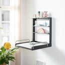 roba Wandwickelregal + Wickelauflage roba Style grau - Klappbar & platzsparendes Wickelregal zur Wandmontage - Wickeltisch mit 2 Ablagefächer - Hol...
