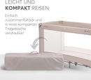 KikkaBoo Reisebett Baby Faltbar ohne Matratze SO GIFTED, Kinderreisebett & Babybett 120x60 cm, Bis 15 kg, Kompakt & Tragbar, mit Transporttasche, Zusammenklappbar für Reise & Urlaub, Beige