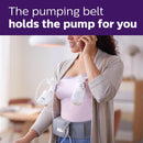 Philips AVENT SCF394/62 Elektrische Doppel-Milchpumpe, mit natürlicher Bewegungstechnologie, mit klarer, natürlicher Reaktion, weißer Pumpe, grauer Tasche, Tasche und Gürtel, SCF394/62