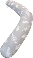 Emi&Sam Stillkissen 170cm Bezug Lagerungkissen Stillkissenbezug Ersatzbezug ((nur Bezug) 12. Grau Feder)