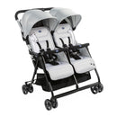 Chicco OHlalà Twin Geschwisterwagen von Geburt bis 15 kg, Kinderwagen für Zwillinge und Geschwister, Verstellbarer Faltbarer Zwillingsbuggy