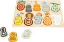 Small Foot Setzpuzzle Zahlen Safari aus Holz, 10-teiliges Lernpuzzle mit ENGL. Bezeichnungen, ab 1 Jahr, 11702 Spielzeug