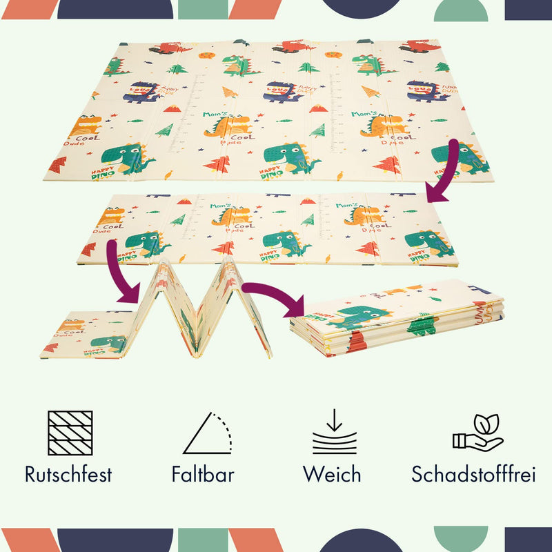 Babify Spielmatte Baby, Krabbelmatte Weich & Faltbar, BPA-Freie Spielmatte Baby, Faltbare Spielmatte für Baby, Schaumstoff Kinder-Spielmatte, Rutschfeste Krabbelmatte Baby, Krabbeldecke Abwaschbar