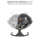 Kinderkraft LUMI 2 Babywippe, Elektrische Babyschaukel, Von der Geburt bis 9 Monate, Höhenverstellbar, 5 Schaukelmodi, 12 Melodien, Bogen mit Spiel...