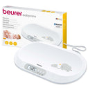 Beurer BY 90 baby scale with free app (iOS + Android), integrated measuring tape, 20 kg weighing capacity and hold function for squirming babies