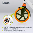 LIONELO Luca Klappbarer Roller für Kinder und Erwachsene bis 100kg Verstellbar und leicht nur 4kg Robuste Konstruktion 20cm Räder Stoßdämpfende ShockResist-Technologie Hinterradbremse Rutschfest