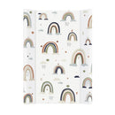 Rotho Babydesign Wickelauflage Keil (50 x 70 cm) - wickelauflage - wickeltischauflage - abwaschbar - wickelmatte - wasserdicht - Motiv Boho Rainbow