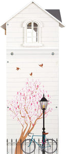 Small Foot Puppenhaus Stadtvilla aus Holz, mit 3 Etagen, offener Front und 12 Möbeln, für Kinder ab 3 Jahren, 11802, Weiß Grau