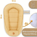 Musselin Babynest Nestchen Baby 90x50 cm - Babynestchen Neugeborene Nest für Kinder Bett und Babybett tragbar Kuschelnest Coccon für Jungen und Mäd...