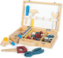 small foot Werkzeugkoffer „Workshop“, mit Werkzeug und Zubehör aus Holz, für Kinder ab 3 Jahren, 12556