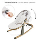 Kinderkraft ELSU Babywippe 2in1 ab Geburt, Hüpfstuhl für Babys Neugeborene 0-9 kg, 2 Spielzeuge zur Aktivierung, Verstellbarer, Leicht, Weiches Material, Grau