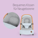 Maxi-Cosi Kori 2-in-1-Babywippe, 0–6 Monate, bis 9 kg, Baby Bouncer, 3 mit einer Hand einstellbare Liegepositionen, leicht & kompakt, Easy-in-Gurt, Kissen für Neugeborene, Essential Grey