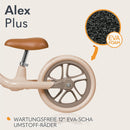 Lionelo Alex Plus Kinderlaufrad bis 30 kg, ab 3 Jahren, Eva-Schaumstoffräder 30,5 cm, Trittbrett Korb Verstellbarer Sitz und Lenker, Rutschfester Griff