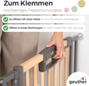 Geuther Treppenschutzgitter Easylock Plus | Türschutzgitter ohne Bohren inkl. Klemmen | Breite 84,5-92,5 cm | Türgitter Baby | Kinderschutzgitter b...