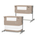Kinderkraft NESTE GROW 3 in 1 Babybett, Beistellbett baby, Kinderbett ab Geburt für 2 Jahre, mit Matratze Transporttasche Rollen, Höhenverstellung in 5 Stufen, verstellbaren Matratzenwinkel, Beige