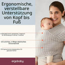 Ergobaby Babytragetuch für Neugeborene ab Geburt bis 11,3 kg, Aura Knit Tragetuch aus recycelten Stoffen, Elastisch und atmungsaktiv, Sling Wickelt...