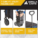 Gorilla Carts Nutzwagen Transportwagen Outdoor Wagen All Terrain Blau Faltbar B-Ware