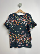 RÜSCHENÄRMEL T-SHIRT BLUMEN• 140 • MOLO