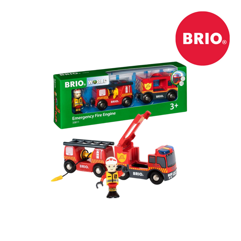 BRIO - Feuerwehr-Leiterfahrzeug mit Licht und Sou