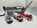 SOS Station Rettungsfahrzeuge Set, Polizei Feuerwehr, Rettungsdienst, wie neu