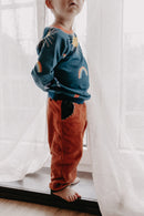 Oktopulli Mitwachshose Ino | Bio-Cordnicki | Orange Grün 116-128