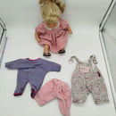 Schlafaugen-Puppe Baby-Puppe mit Zubehör