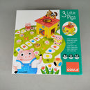 GOULA Brettspiel 3 Little Pigs, Neuwertig, Lernspiel
