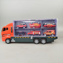 Feuerwehr Transport Truck Set mit 10 Einsatzfahrzeugen & Helikopter