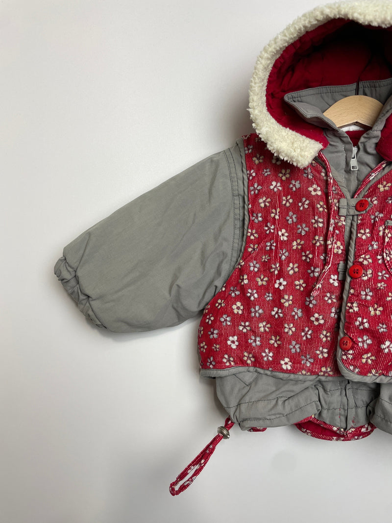 Wattierte Jacke mit Weste • 86 • true vintage