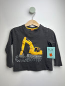 Langarmshirt Schaufelbagger • 80 • pusblu