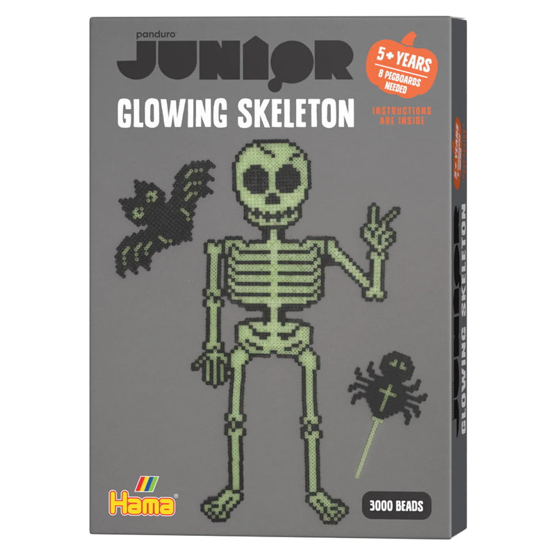 PANDURO – SKELETT GLOW IN THE DARK BÜGELPERLEN