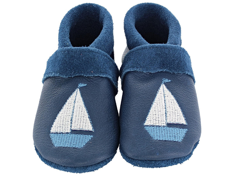 Pantolinos Pantolinos Lederpuschen "Schiff" 21 Schuhgröße, 22 Schuhgröße