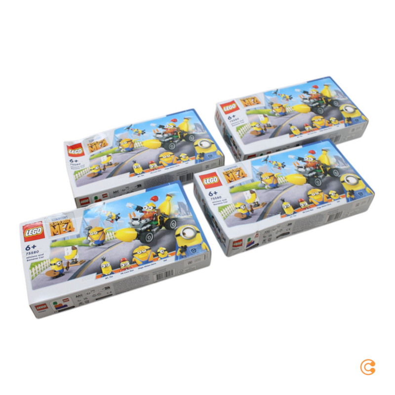 LEGO Minions 75580 Minions und das Bananen Auto Legoset 4 SETS