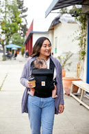 Ergobaby Adapt Babytrage für Neugeborene ab Geburt, 3-Positionen SoftTouch Cotton Ergonomische Babybauchtrage Rückentrage Baby-Tragetasche, Onyx Black